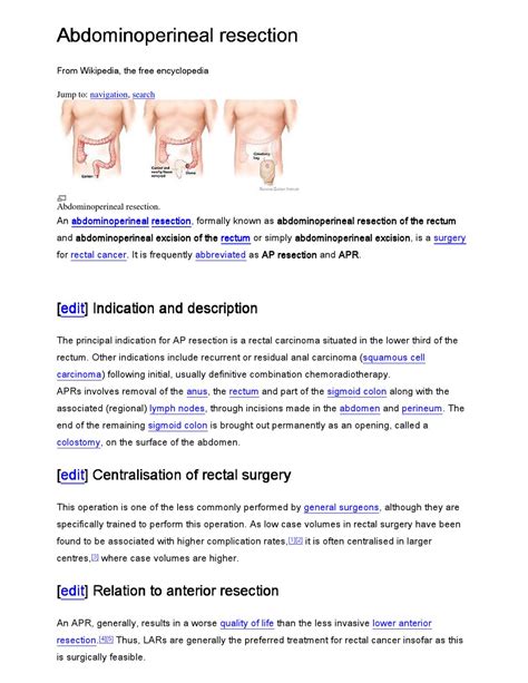 Abdominal perineal resection (APR): Open techniques.